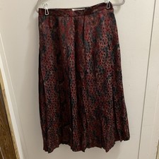 Vintage no silk skirt multicolor 12 pit to Pit 29  Length 34.5  pleats lined zip