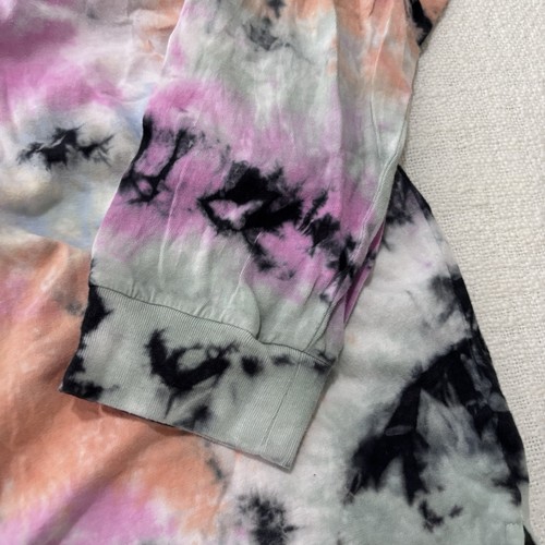 Victoria's Secret PINK Large CAMPUS LANGARMSHIRT OBERTEIL REGENBOGEN TIE DYE EUC! - Bild 5 von 5