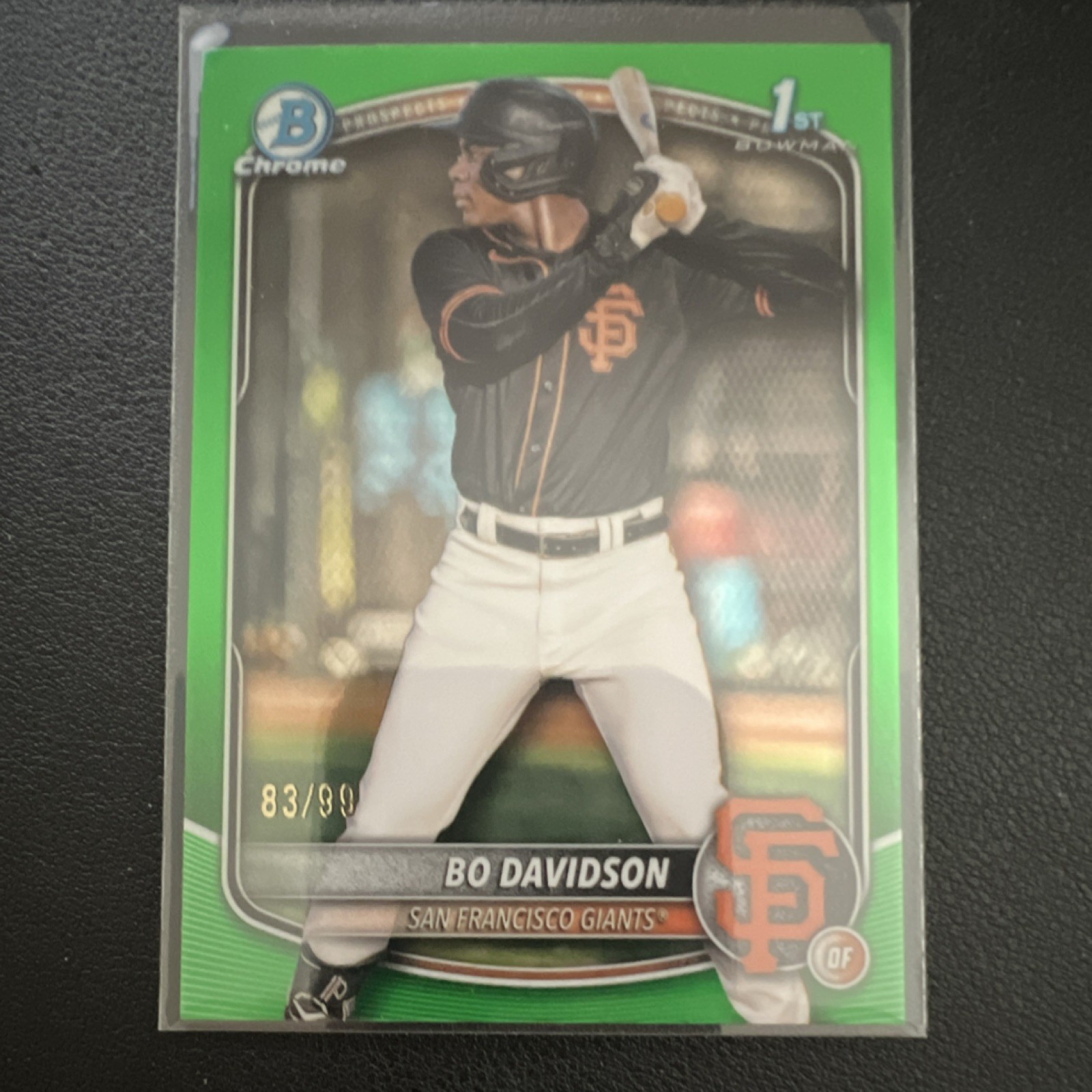 Bowman Chrome Bo Davidson True  Green Refractor #BCP-206 /99 Giants 2025