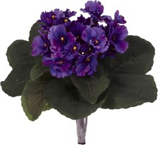 9in. African Violet Artificial Plant Set of 6 