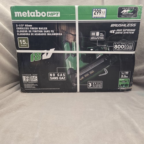 Clavadora Metabo HPT Inalámbrica 15 GA Acabado en Ángulo 21/2" Kit Batería 18v NT1865DMA(S) - Imagen 15 de 15