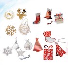 48 Pcs Paper Decorations Hanging Labels with String Tags for Christmas Craft
