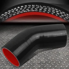 2.5" 3-PLY 45 DEGREE ELBOW TURBO/INTERCOOLER/INTAKE SILICONE COUPLER HOSE BLACK