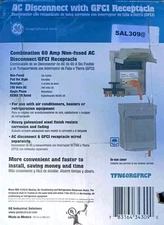 Combination 60 Amp Non-fused AC Disconnect / GFCI Receptacle