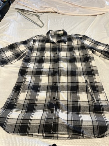 Stillwater Supply Co Damen kariertes Hemd Flanell Long Shacket 2XL