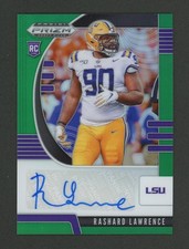 2020 Prizm Draft Picks Rashard Lawrence Green Prizm Autograph Rookie Card #211. rookie card picture
