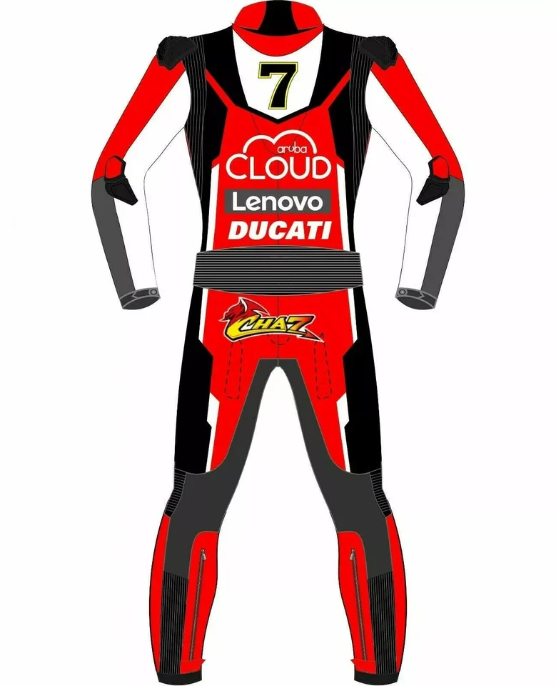 Traje de carreras de cuero para motociclista/motocicleta Aruba.it Lenovo Ducati Foto 2 de 4