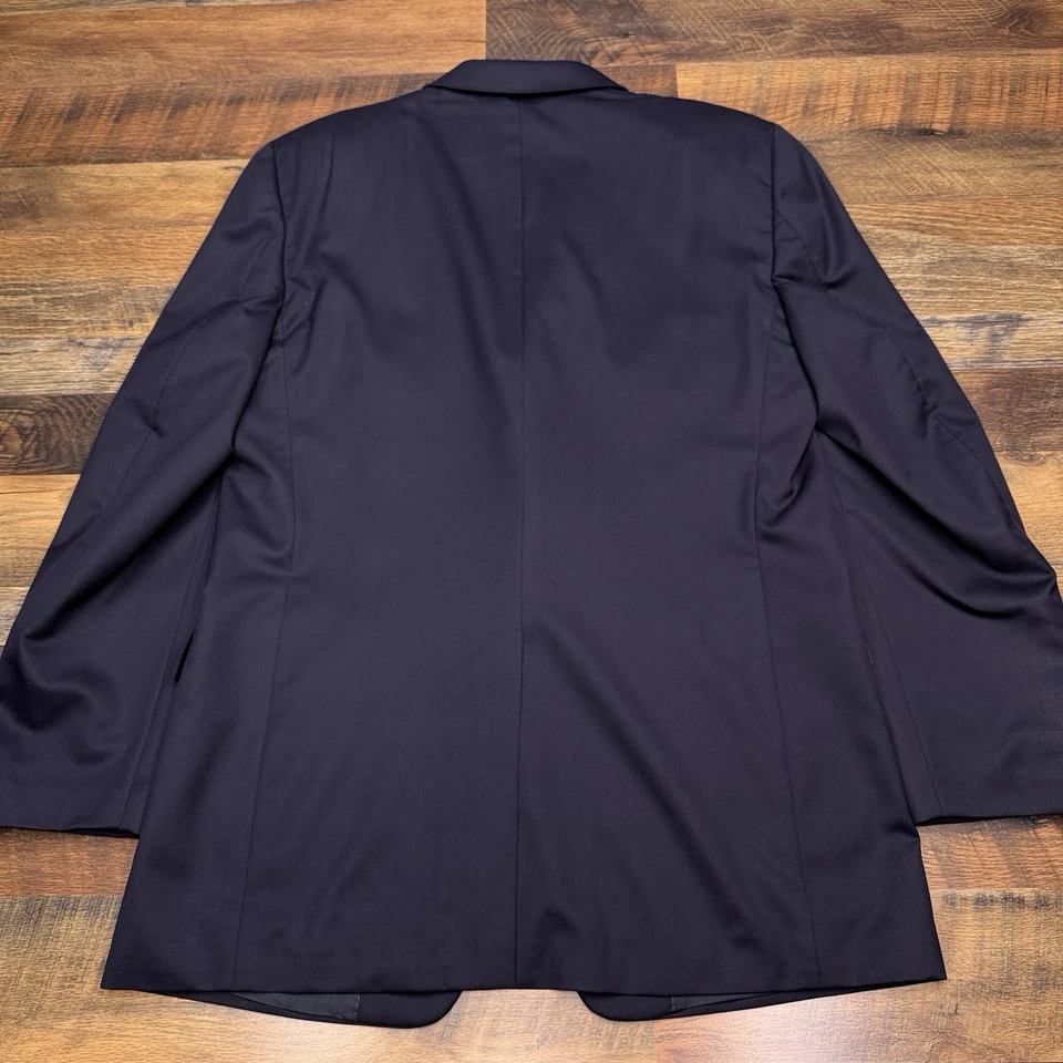 Chaqueta Traje Donald Trump Lujo Separados 43 Largo Azul Marino Lana Blazer Foto 2 de 4