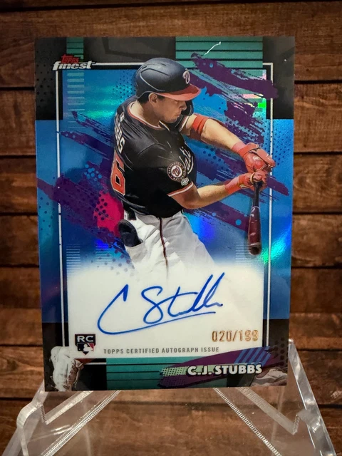 Topps Finest 2026 Finest Autograph C.J. Stubbs RC Auto blau /199 Nationals FA-CS