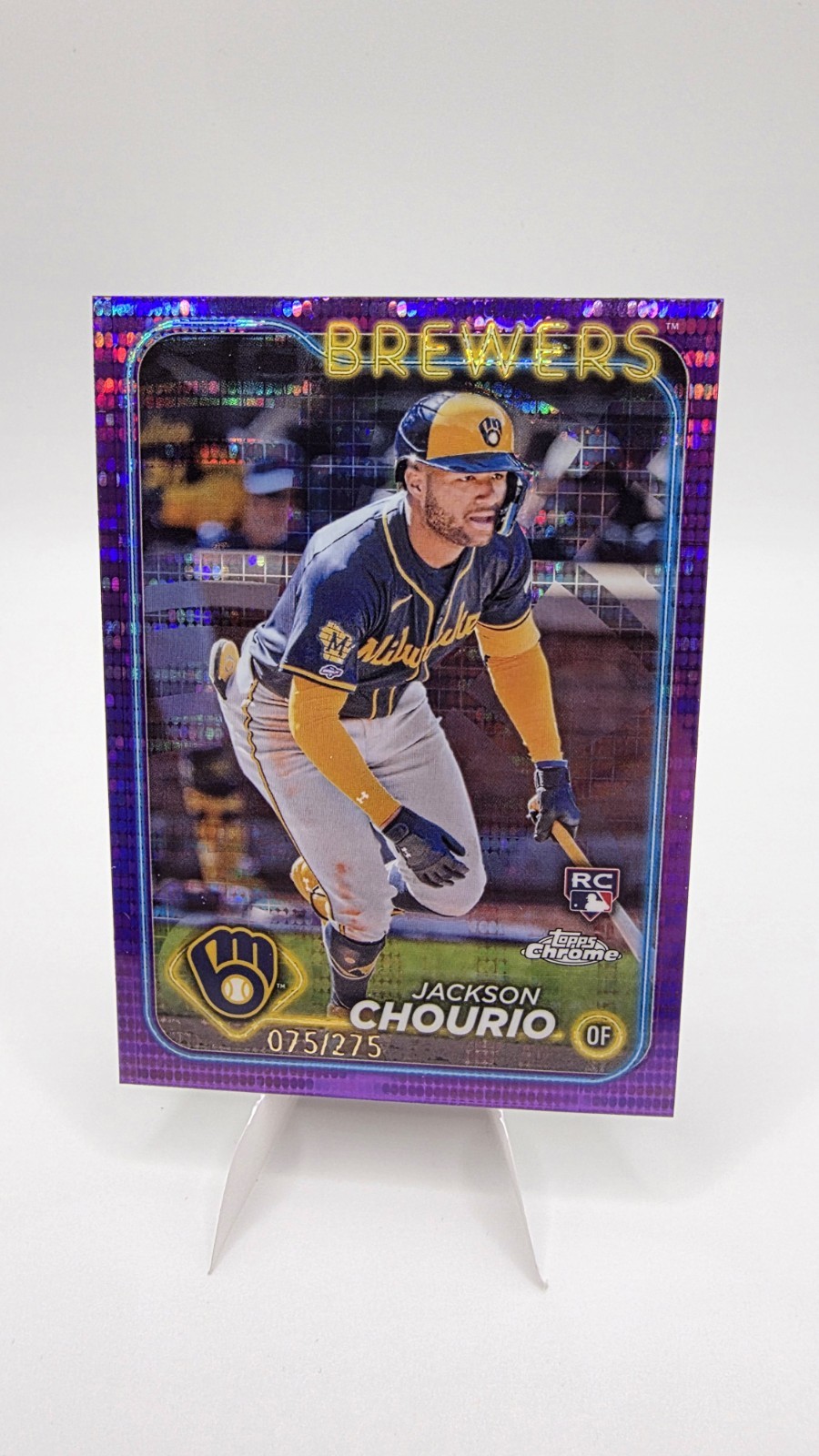 Topps 2024 Topps Chrome Jackson Chourio RC Brewers #161 Purple Sonar /275