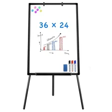 Easel Whiteboard - Magnetic Portable Dry Erase Easel Board 36 x 24 Tripod Whi...