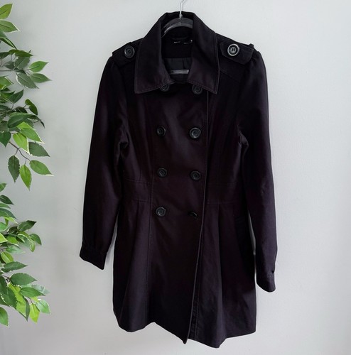 Dotti Womens Size 10 Jacket Coat Long Sleeve Black 100% Cotton