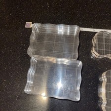 7 PCS Acrylic Stamp Blocks Set Clear Stamping with Grid Grip for DIY Crafts N816