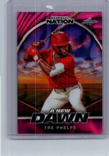 Tre Phelps 2025 Leaf Baseball Nation 1/1 Pre Production Proof