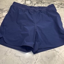 Lands End Women s Medium 10-12 Blue Swim Shorts Excellent