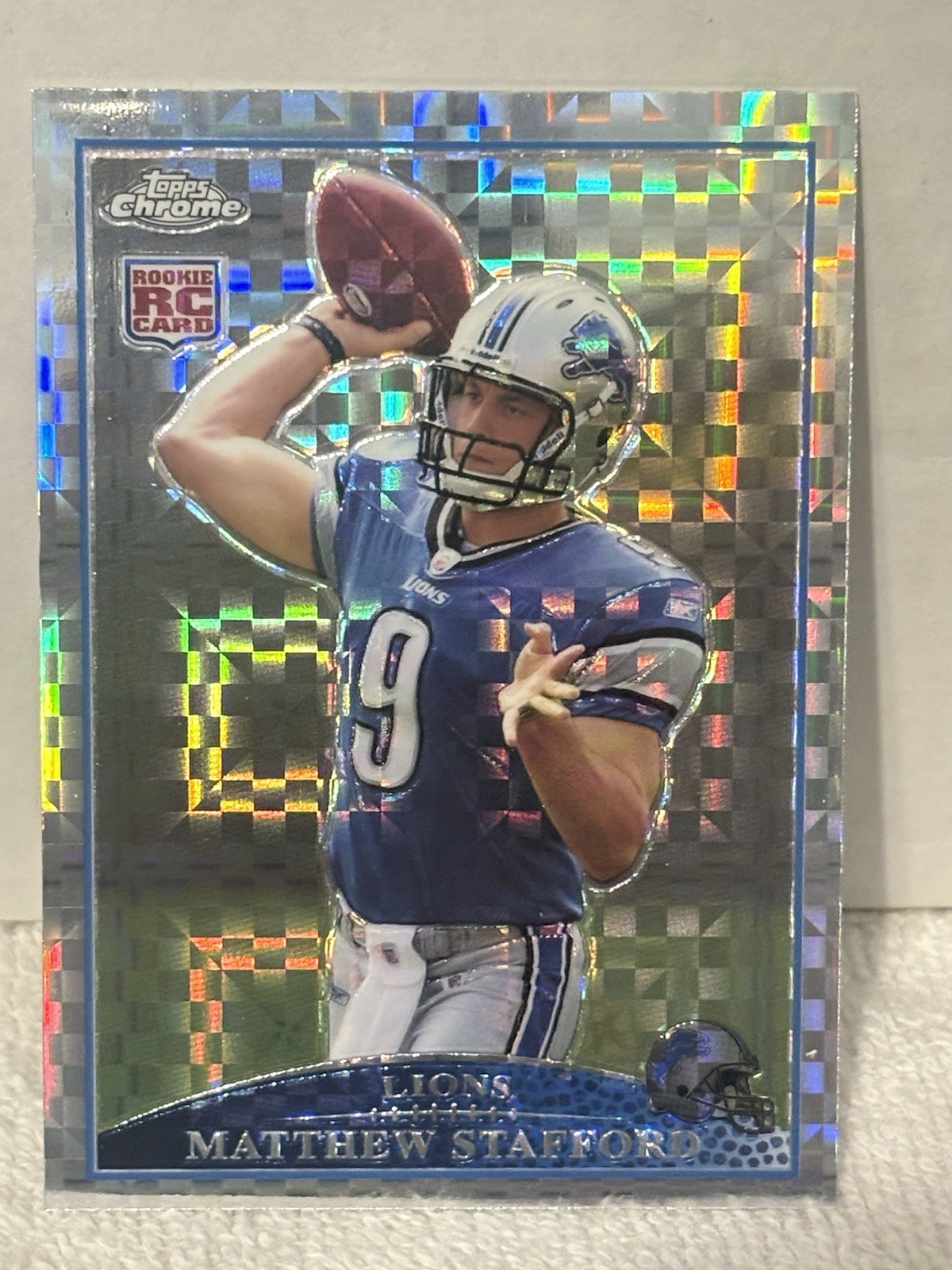 2009 Topps Chrome Xfractor Matthew Stafford Rookie RC #TC210