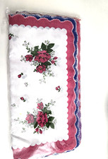 NEW 20Pcs Vintage Style Floral Flowers Handkerchief Lady Women Cotton Hanky