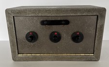 Cassetta Lucchetto Metallo Sicurezza Soldi 3 Quadranti 10” L x 5” L x 6” H Portatile Chiusa Vintage