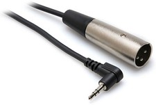 HOSA - XVM-105M - Camcorder Mic Cable - Right-angle 3.5 mm TRS to XLR3M - 5 ft