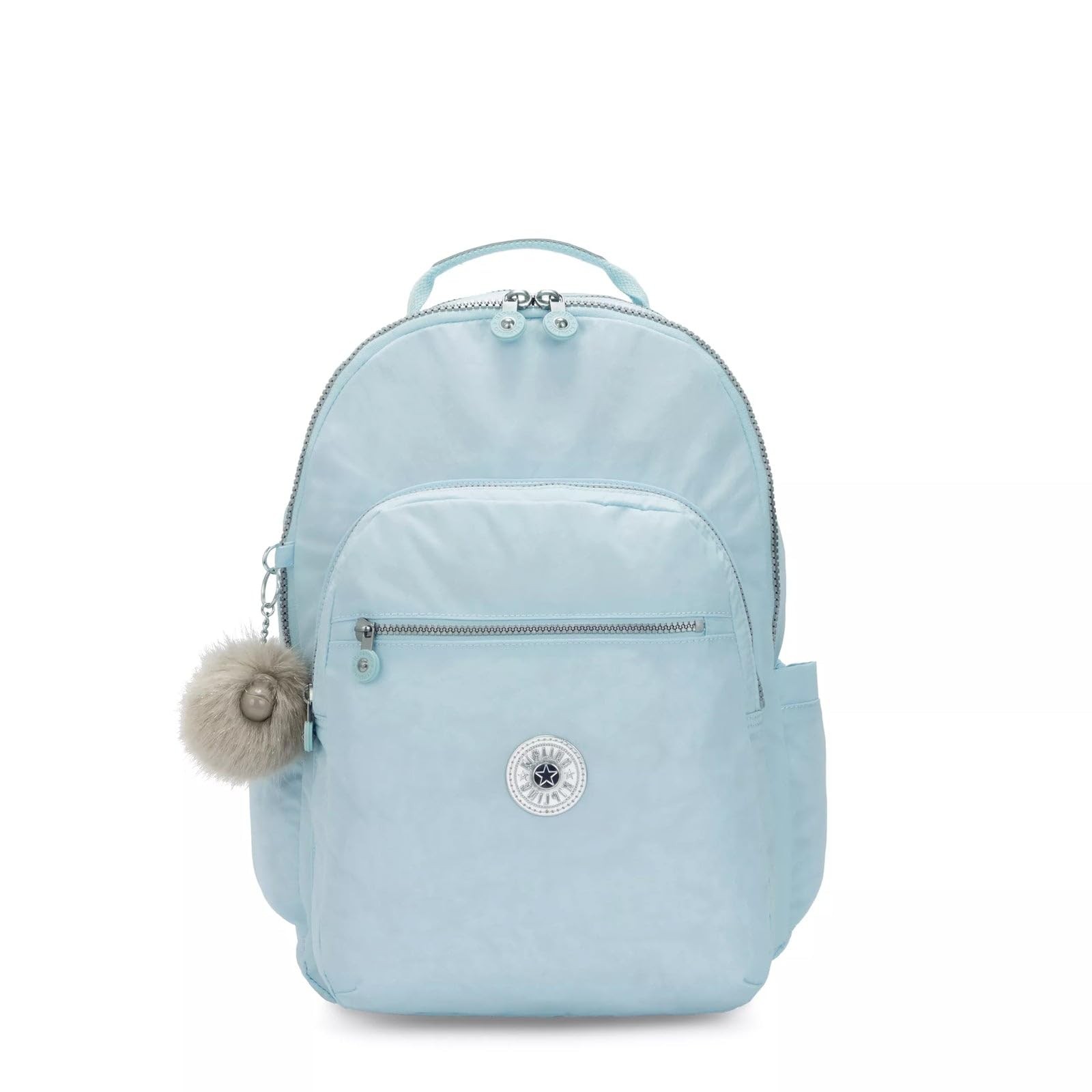 Kipling Medium Bridal Blue Backpack Water Resistant 15 Laptop Sleeve Adjustab...