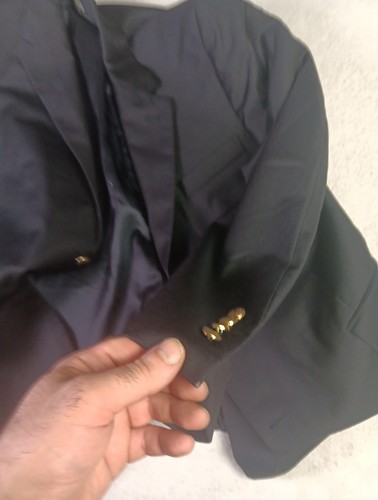 Jos A Bank Signature Collection Blazer Herren 41R Navy Goldknöpfe 100% Wolle - Bild 14 von 23