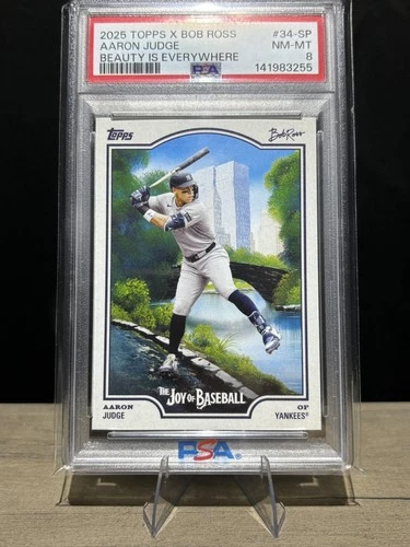 READ: 2025 Topps x Bob Ross: Beauty is Everywhere SP Aaron Judge PSA 8