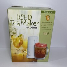 Mr Coffee TM3-2W Iced Tea Maker Pot Red Vintage RARE 3 Quarts Auto Shut Off NEW