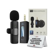 K35 Pro Wireless Lavalier Microphone Live Interview Social Media Streaming