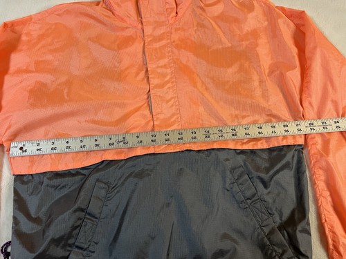 Vintage LL Bean SM Salmon/orange/gray Retro Windbreaker Jacket Zipper - Picture 9 of 13