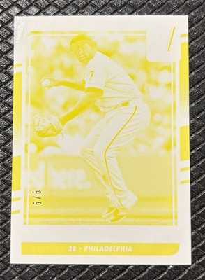 MAIKEL FRANCO 2016 Donruss #159 Yellow Test Proof SSP /5 Philadelphia Phillies