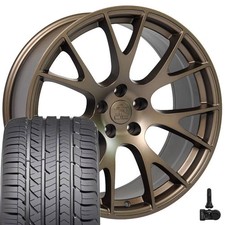 Dg69 Bronze 22x10 Wheels Goodyear Sport Tires Tpms Set Fits Dodge Ram