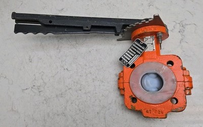 Xomox SD08029 Lined Butterfly Valve 2'' Class 150 150Psi Max XLD21 Pfa Liner New