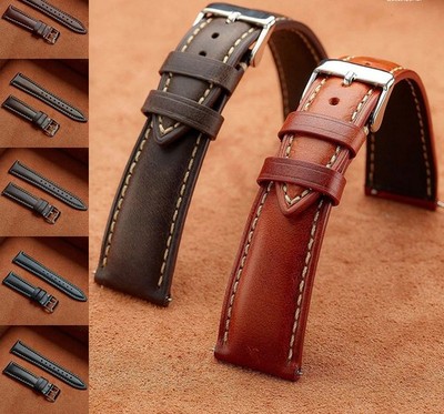 Genuine Leather 18mm 19mm 20mm 21mm 22mm for Omega Vintage Leather Watch Strap