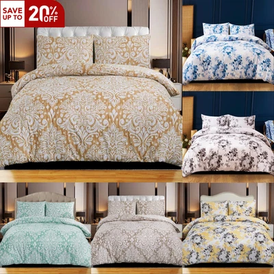 PRIME LINENS 02 4PCs Rich Cotton Bedding Set Luxury Duvet Quilt Cover Fitted Sheet & Pillow Case