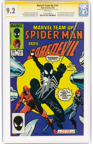 Marvel Team-Up #141 Spider-Man Daredevil Signed SS Stan Lee Mike Mignola CGC 9.2