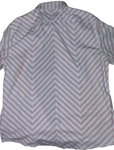 Ben Sherman button up Dress shirt White, Pink & Purple Stripes XL - Picture 2 of 3
