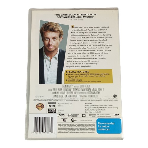 The Mentalist TV Series DVD Bundle Seasons 1 - 6 Simon Baker TV Drama Crime - Picture 18 of 19