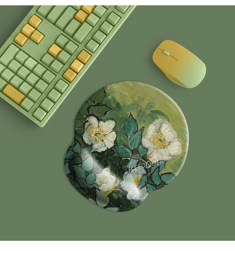 Oil Painting Memory Foam Laptop Mouse Desk Pad Keyboard Wrist Rest Hand Support - Picture 8 of 23