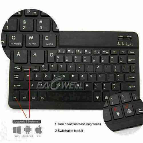 For Apple iPad Pro 12.9" 2021/2020/2018/2017 Wireless Slim Bluetooth Keyboard - Picture 8 of 33