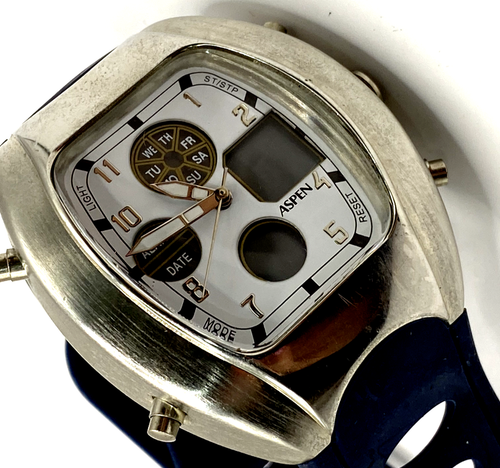 Aspen Vintage Quartz PM-JAFCA Silver Plated Watch w/White Dial