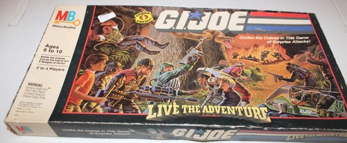 1986 GI Joe Live The Adventure Board Game Milton Bradley SEALED Damaged Box