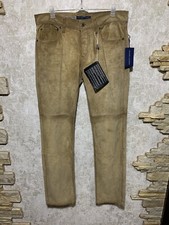 Ralph Lauren suede leather cowboy boot pants