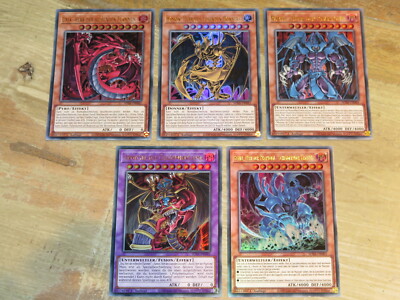 Yu-Gi-Oh! -->  MEGA 5x Götterkarten Set mit Fusion !!! Ultra Rare !!!