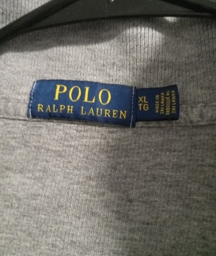 Polo Ralph Lauren Sweater Mens XL Gray Half Zip 1/4 Pullover Long Sleeve Preppy - Picture 3 of 4