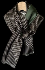 100% mulberry Silk twill Scarf men women neckerchief Wrap Geometric coffee BL1-6