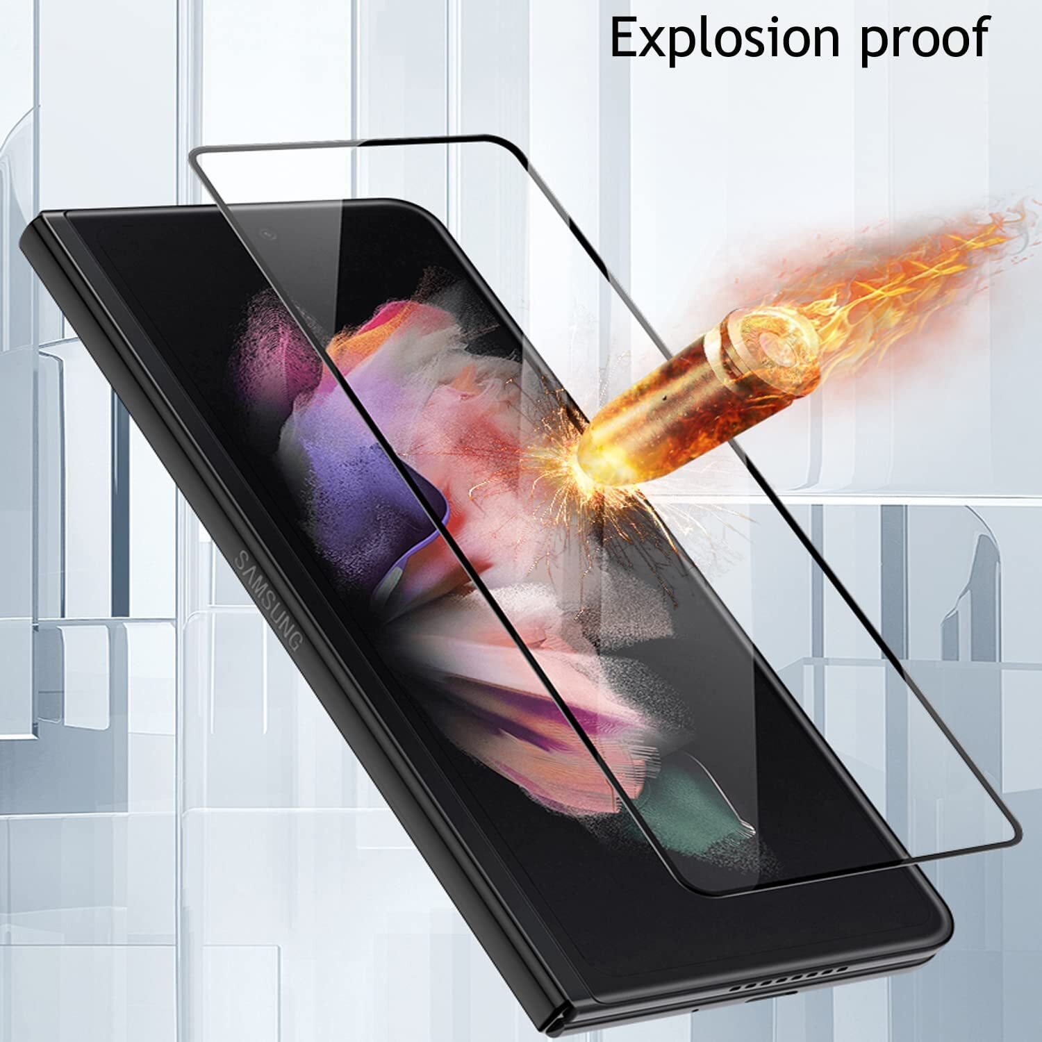 For Samsung Galaxy Z Fold 6/5/4/3  Glossy 9H Tempered Glass Screen Protector-image