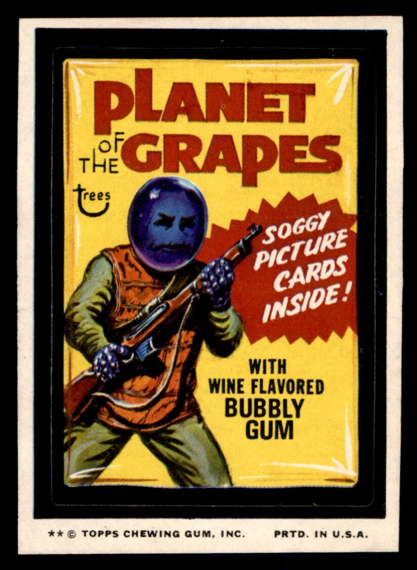 キッズ・ファミリー grape SEED Unit 11 1974 Topps Wacky Packages Series 11 #11 Planet of the Grapes NM/MT
