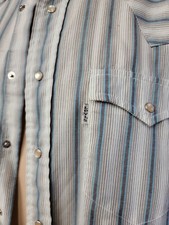 Levi's The Cowboy's Tailor Vintage 1980s White Tab Pearl Snap Shirt Sz L WM1