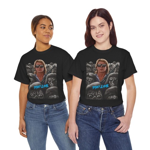 John Carpenter's They Live 1988 Movie T Shirt Unisex Heavy Cotton Tee - 第 36/73 張圖片