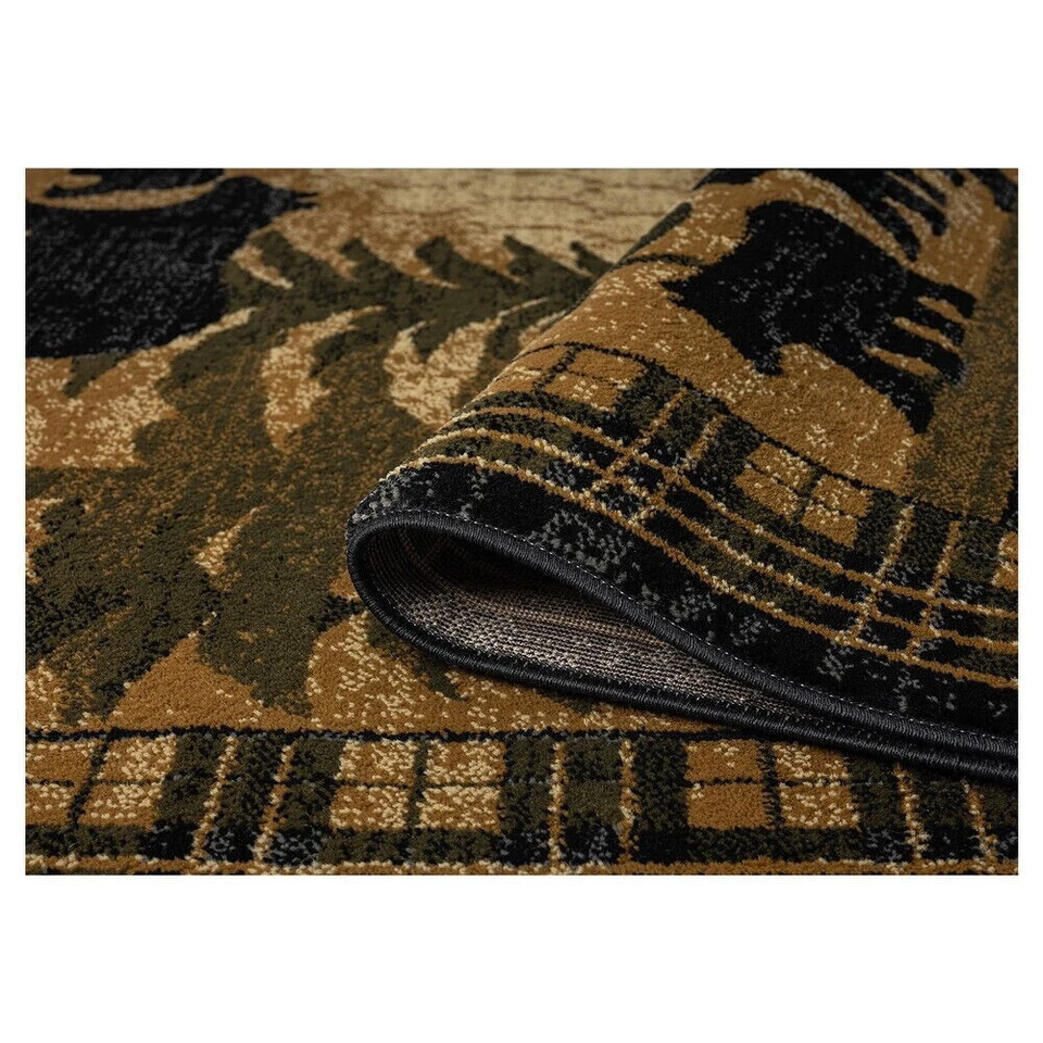 Alfombra de cabina 8x10 (7'10" x 9'10") Bear Pine Forest Lodge **ENVÍO GRATUITO** Foto 3 de 4